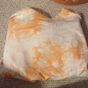 orange marble crew neck